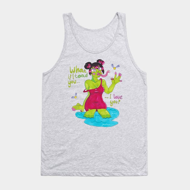 Frog Girl Pun Up! Tank Top by The Beautiful Egg